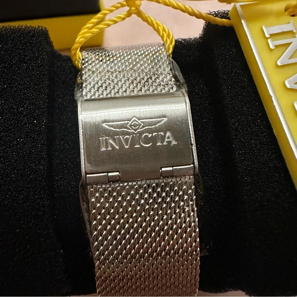 Invicta Celestial 48487 Women's 36mm Light Blue Dial Silver Mesh Watch NIB